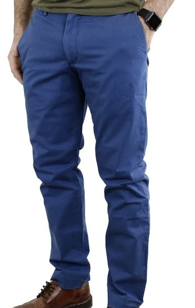Men Polo Ralph Lauren Trousers Navy Cotton 34 / L