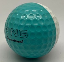 Vintage Ping Promotional Golf Ball Rare Aqua White Two Tone Split