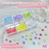 6 Gitter/Box FüNf-BlüTen Blatt-Blumen-Harz-ZubehöR Nagel-Charms FüR ManiküRe-Diy