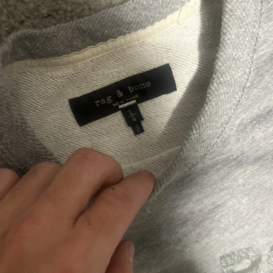 Men’s Rag & Bone New York Crewneck Size Large Grey - Image 2 of 4
