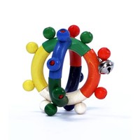 "Hess Baby Rassel \"Kugel\" Mit GlöCkchen Erzgebirge Spielzeug Aus Holz #11190"