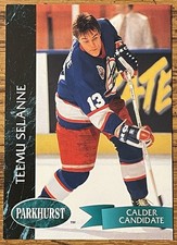 Teemu Selanne 1992-93 Parkhurst Calder Candidate Card #209 Jets HOF Free Ship