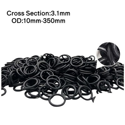O Ringe Ø10-350 mm Schnurstärke 3.1mm NBR 70 Dichtung Dichtring O-Ring Gummiring