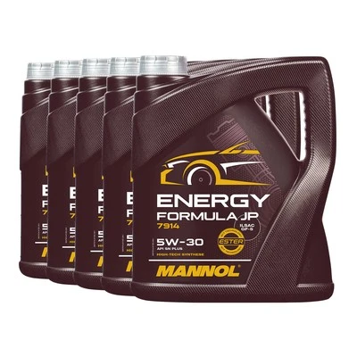 MANNOL Energy Formula JP 5W-30 Huile Moteur Semi-Synthétique API SP (RC) 5x4 L - Photo 1/4