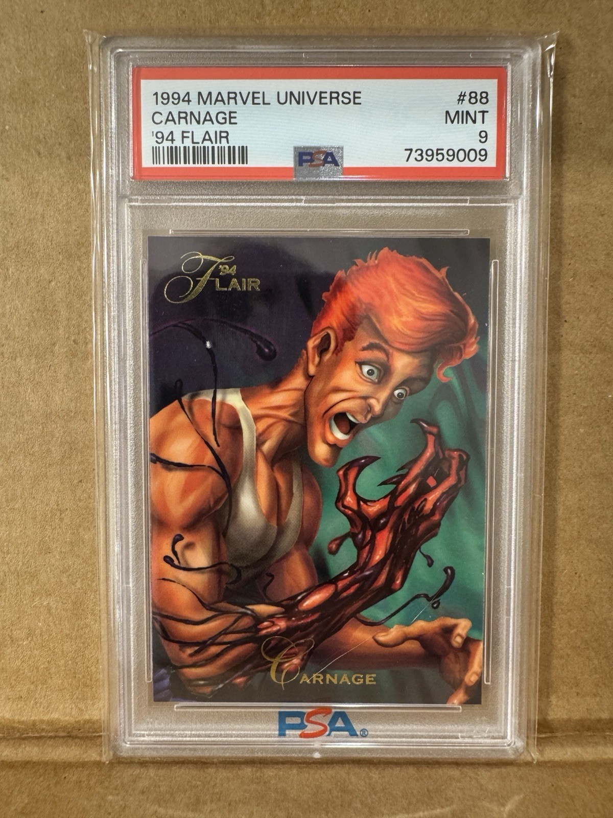 1994 Marvel Universe 94 Flair Carnage #88 PSA 9