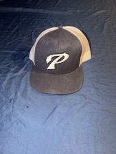 Richardson 511 Trucker Snapback Hat Black White Embroidered P Logo One Size