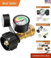 Durable Brass Propane Tank Gauge with Easy Color Coding for Safe Monitoring
