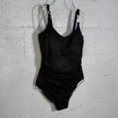 Beyond Control Women's Ring-Details One-Piece Swimsuit - black 6 $139