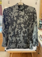 Nike Pro Dri-Fit Fitted Camo Long Sleeve Compression Shirt Gray Men's Large