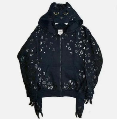 JEREMY SCOTT Adidas Hoodie schwarz Leopard Größe O/M unbenutzt