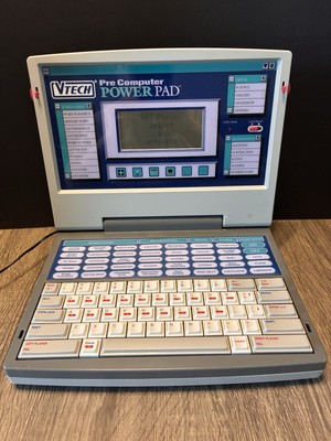 Vtech Pre Computer Power Pad Vintage Educational Laptop Tested Working