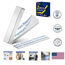 Versatile Neodymium Refrigerator Magnets with Adhesive - Extremely Strong 2 Pack