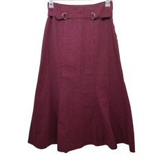 Genesis 9 10 Red Plaid Check A Line Skirt Flared Panels Maxi Vintage