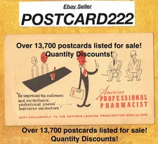 X Postcard advertising postal card AMERICAN PRO PHARMACIST