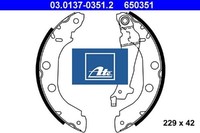 Ate 03.0137-0351.2 Bremsbackensatz 4 Bremsbacken Trommelbremse