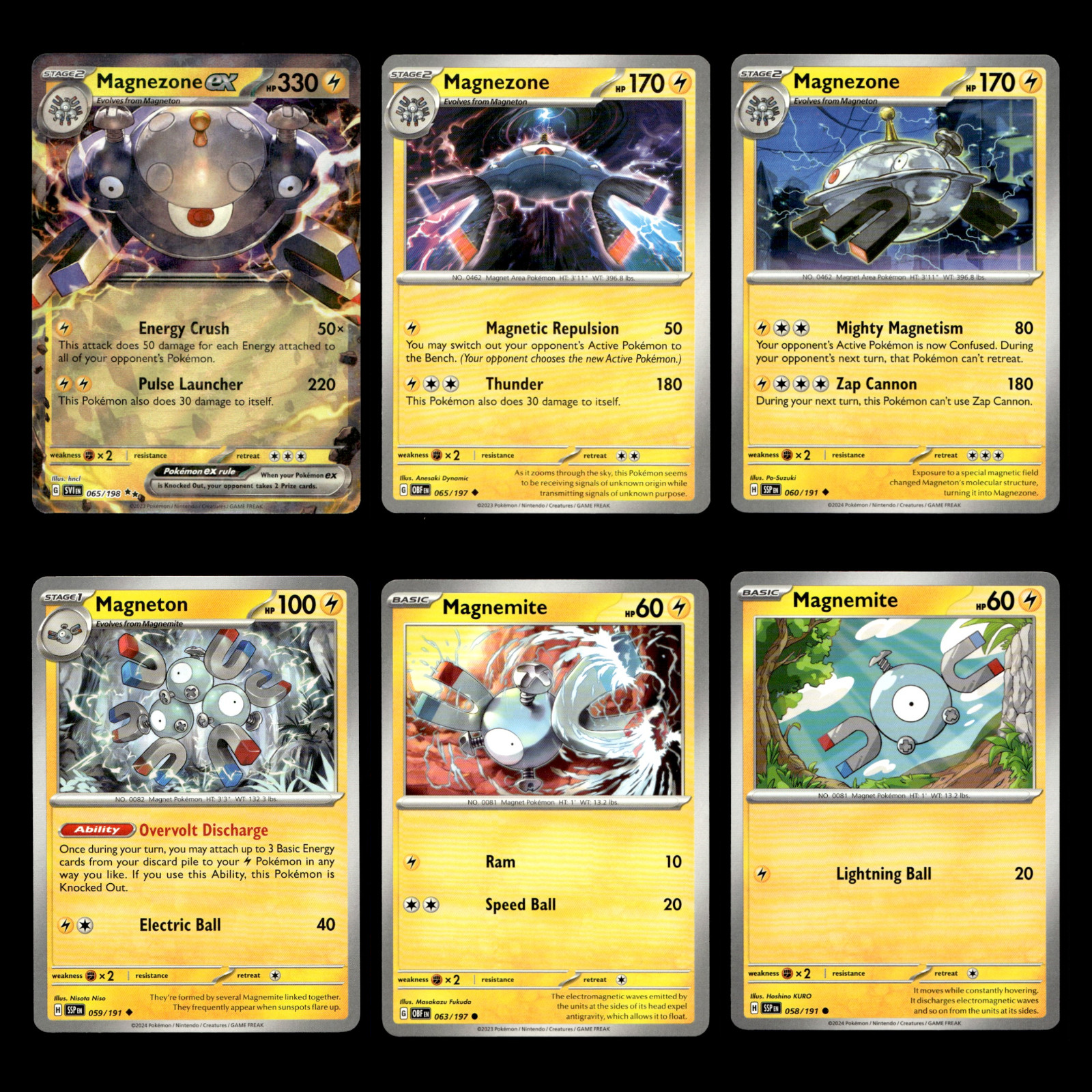 Magnezone 65 Scarlet Violet Series Obsidian Flames Pokemon Cards Set TCG