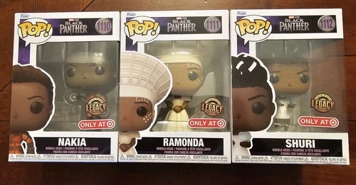 Funko Pop! Vinyl: Marvel Black Panther Legacy Nakia 1110 Ramonda 1111 Shuri 1112