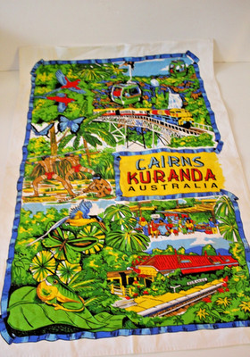 Cairns Kuranda Queensland Australien 100% Baumwolle Vintage Geschirrtuch