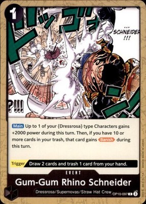 One Piece Gum-Gum Rhino Schneider OP10-097 Common (6318)