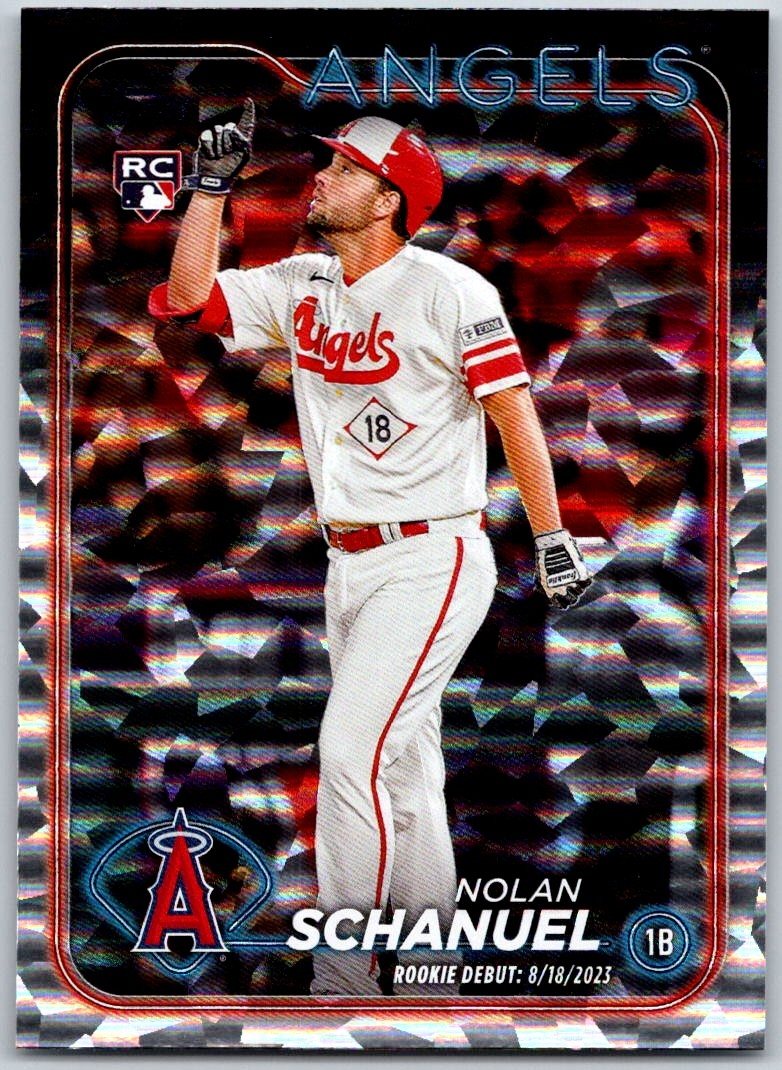 2024 Topps Update #US193 Nolan Schanuel Silver Crackle Foilboard