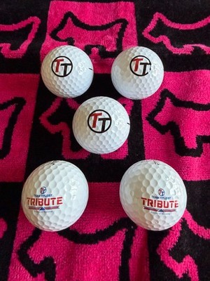 New Rare Team Titleist TT Logo Pro V1 V1x White Tribute Golf Balls 5 Ball Lot