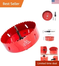 Durable 120mm Bimetal Hole Saw – Perfect for Wood, PVC, & Aluminum Drilling