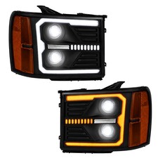 Fit For 2007-2013 Gmc Sierra 1500 2500hd 3500hd Led Drl Tube Projector Headlight Fit For 2007-2013 Gmc Sierra 1500 2500hd 3500hd Led Drl Tube Projector Headlight
