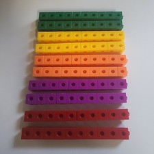Homeschool Cuisenaire Counting Blocks Snap Together Math Cubes 100 Pieces