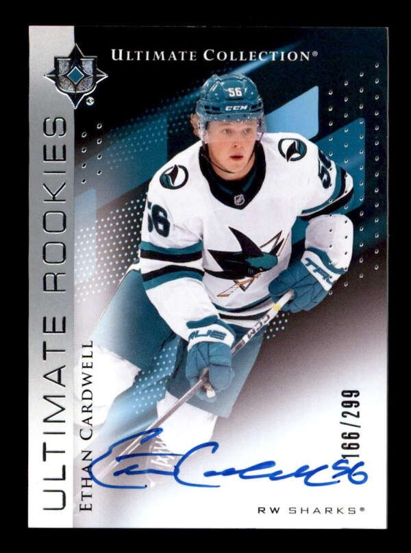 ETHAN CARDWELL 2024/25 UD ULTIMATE COLLECTION ROOKIE ON CARD AUTO #/299 BG1930