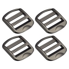Metal Ladder Buckle Slider, 4pcs 25mm 1" Inner Width, Matt Gun-black