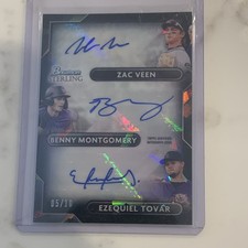 Topps Bowman Sterling Triple Refractor Black Atomic /10 Rockies TRA-VMT
