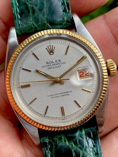 Rolex Datejust Men’s Watch SS 18k 36mm Automatic Roulette Calendar Ref. 6605