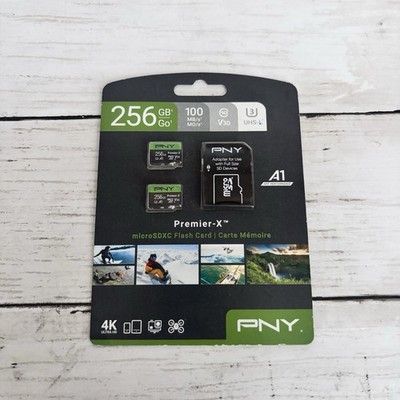 PNY Premier-X Class 10 U3 V30 P-SDU256X2V31100PX-GE 256GB Flash Memory Card 2-PK