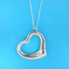 Rara Tiffany Co. Collana in argento cuore aperto extra large Sv925 Yo85