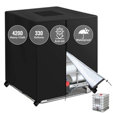 IBC Tote Cover for 330 Gallon  Zipper 420D Heavy Waterproof Sunscreen Materia...