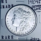 1904 P MORGAN SILVER DOLLAR HI GRADE GENUINE U.S. MINT RARE COIN 2512