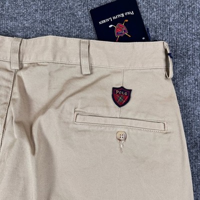 Vintage Polo Ralph Lauren Pants Mens 38x32 Brown Pleated Chino