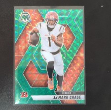2025 Panini Mosaic Ja'Marr Chase Bengals #11 Green Mosaic Prizm Football Card