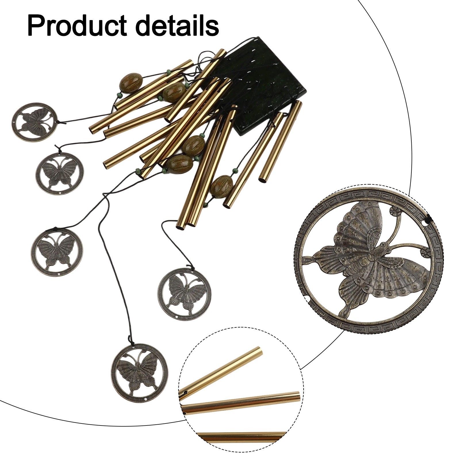 Windchime Home Metal Outdoor Porch Wind Chime 12 Tube 13cm Tube Length