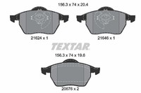 Bremsbelagsatz FÜR Audi A4 B5 (8D2), Audi A4 B5 Avant (8D5) - Textar 2162402