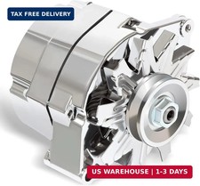 Alternator High Output 100 AMP Chrome 1 Wire Self  Replacement for Self Excitin