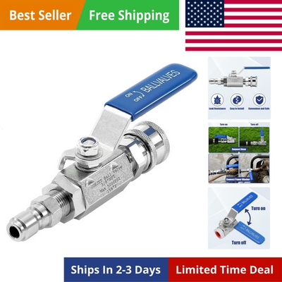 #ad #ad High Pressure Washer Ball Valve Kit 3 8quot; Quick Connect Ball Valve for Power ... $56.99