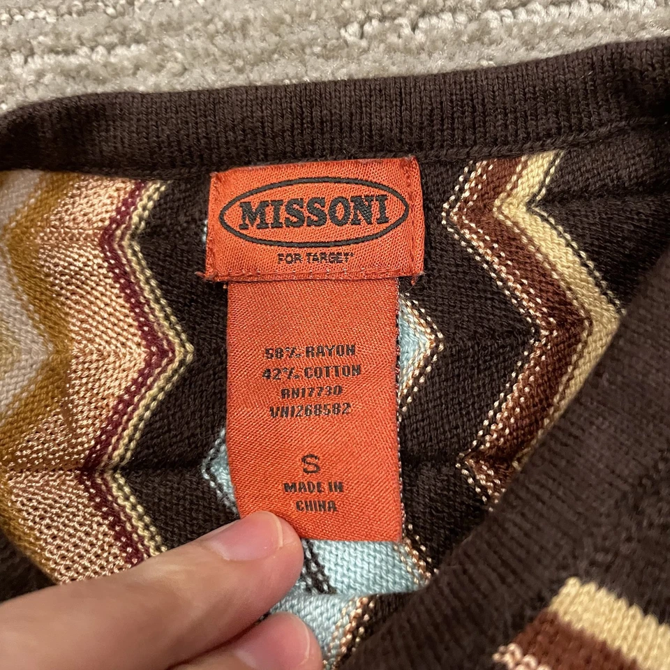 Suéter Missoni For Target Niñas Pequeño Zig Zag Chevron Tejido Pullover Top Foto 3 de 4