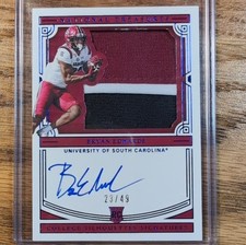 2020 Panini National Treasures Bryan Edwards Silhouettes Auto Patch #117 /49