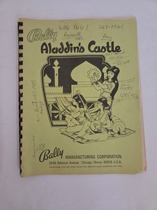 Bally Aladdin’s Castle Pinball Service Manual Original 1976 Not PCB