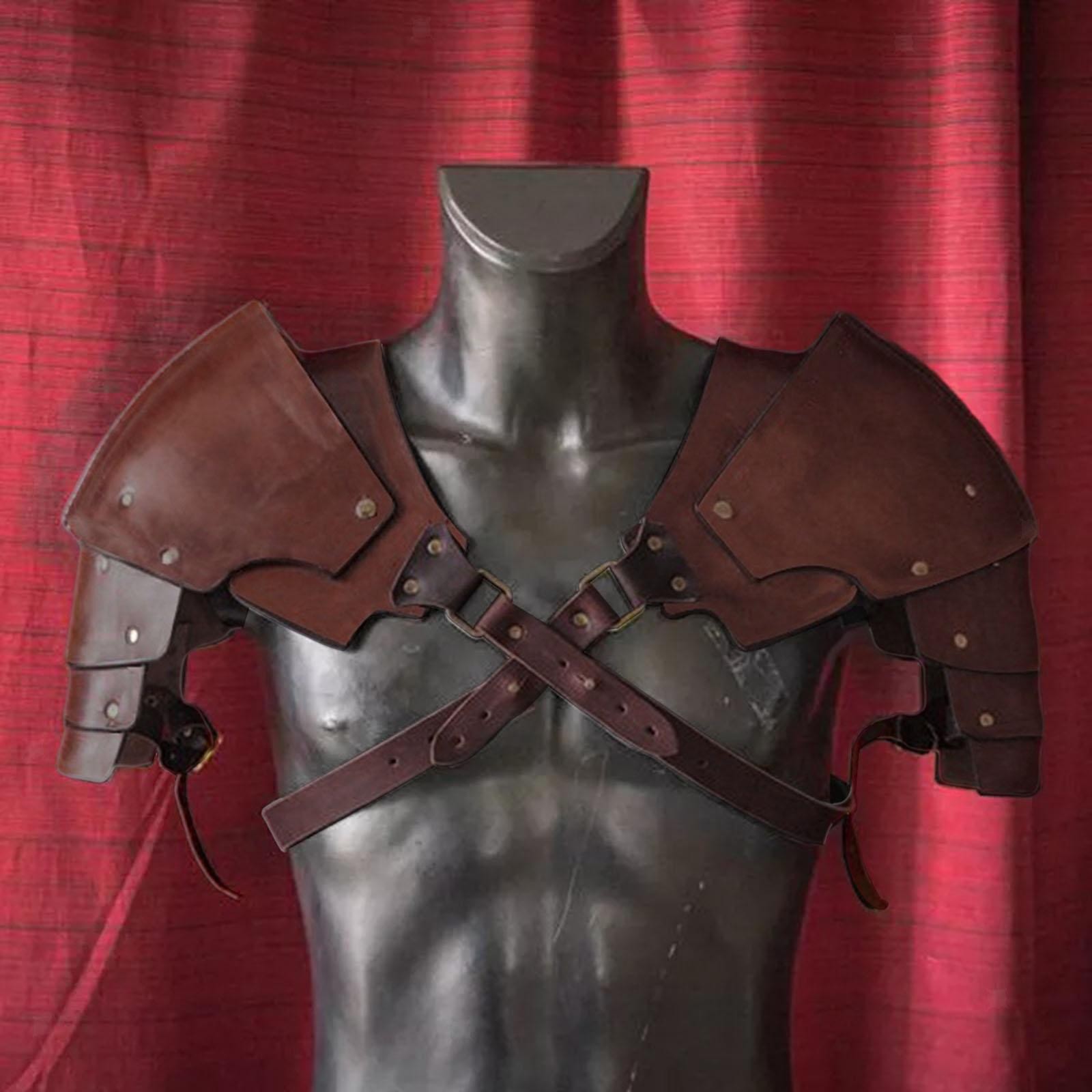 Medieval Shoulder Pauldron Knight Costume Accessory Shrug Armors Knight Shoulder