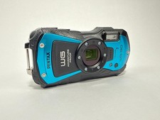 Pentax Wg-90 Waterproof Camera Blue Shockproof Freezeproof Led Ring