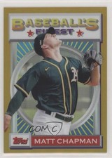 2020 Topps Finest Flashbacks Gold Refractor 19/50 Matt Chapman #170 js6