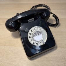 Vintage Retro Black PYE TMC 538138 746 Rotary GPO Telephone Phone Rings Works