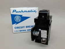 15 Amp PUSHMATIC P215 Bulldog Gould ITE Siemens 2 Pole Circuit Breaker NOS $ave